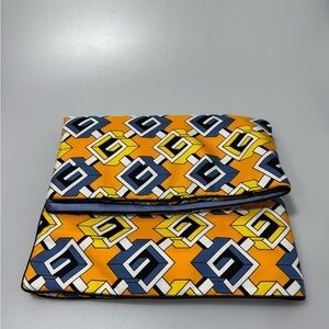 Gucci Geometric Pattern Silk Travel Dust Bag Cover Orange Yellow Blue